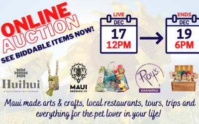 Shop to Benefit our Cause… Paws! – Maui Humane Society Virtual Holiday Auction Dec. 17-19
