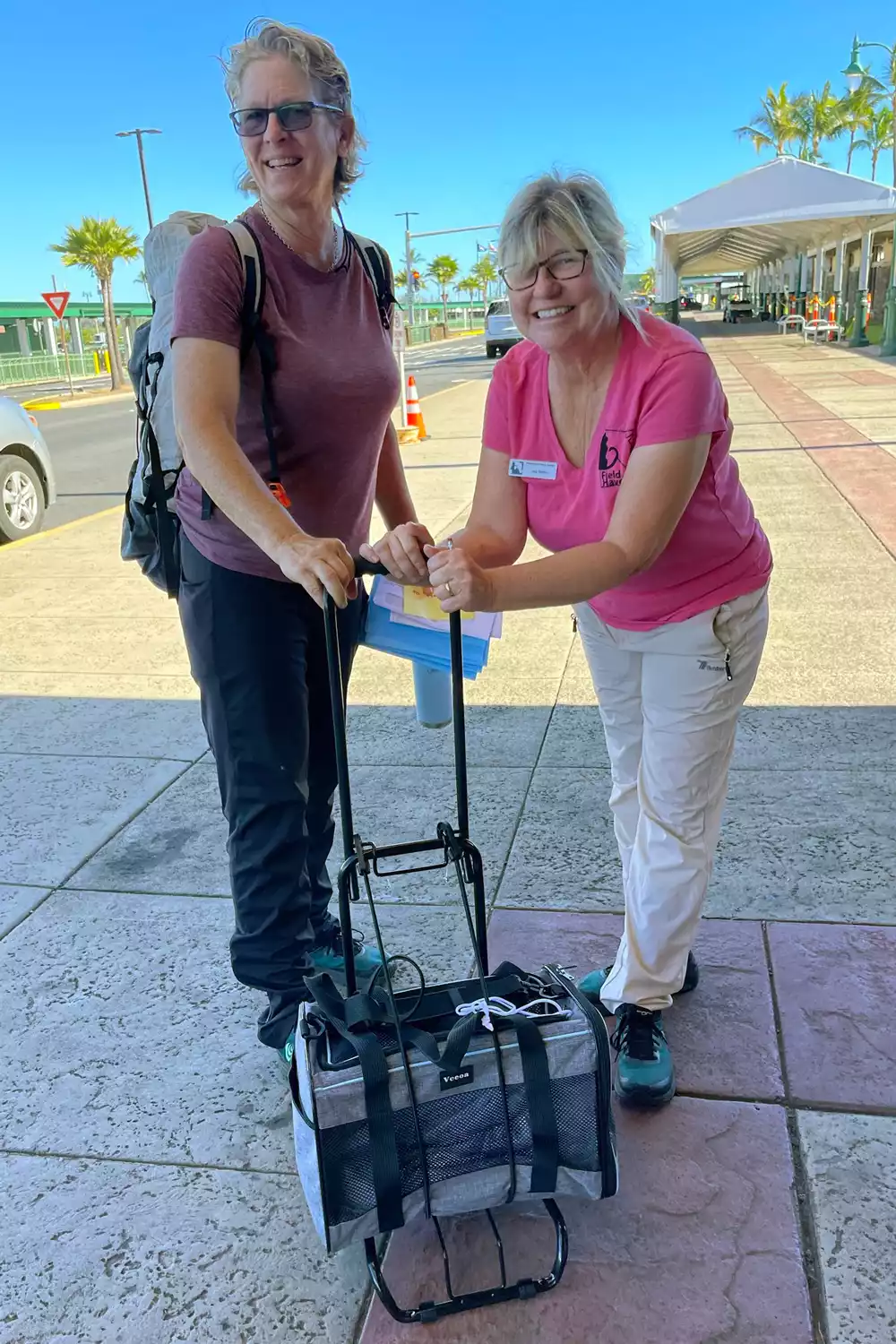 Mamoa ready to leave at the Maui airport